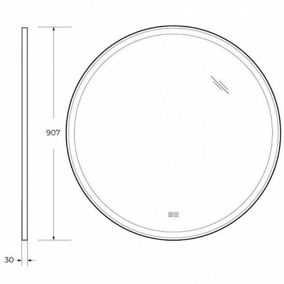 Зеркало Cezares Cadro 90 CZR-SPC-CADRO-900-LED-TCH-WARM с подсветкой с сенсорным выключателем и подогревом Зеркало Cezares Cadro 90 CZR-SPC-CADRO-900-LED-TCH-WARM с подсветкой с сенсорным выключателем и подогревом
