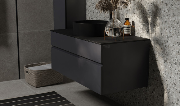 Тумба под раковину Raval Decent 100 Dec.01.100/A/RL подвесная Антрацит