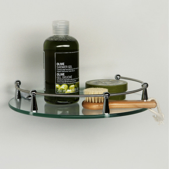 Стеклянная полка WasserKRAFT K-566 Хром Стеклянная полка WasserKRAFT K-566 Хром