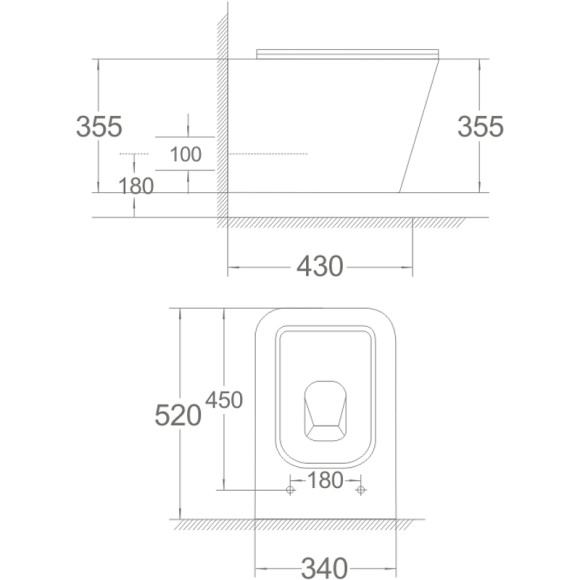 Унитаз Agger AT04100 подвесной с сиденьем Микролифт Унитаз Agger AT04100 подвесной с сиденьем Микролифт