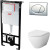 Комплект унитаза AM.PM Spirit FlashClean C701700WH+C707857WH с инсталляцией Alcaplast Sadromodul AM101/1120+M71 с сиденьем Микролифт и клавишей смыва Хром