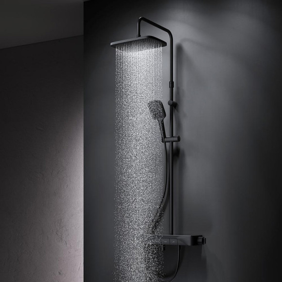 Душевая система AM.PM Func F078F322 с термостатом Черная матовая