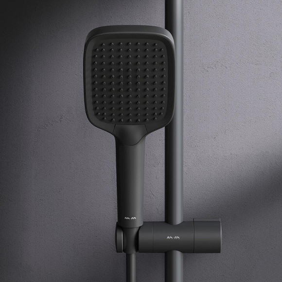 Душевая система AM.PM Func F078F322 с термостатом Черная матовая