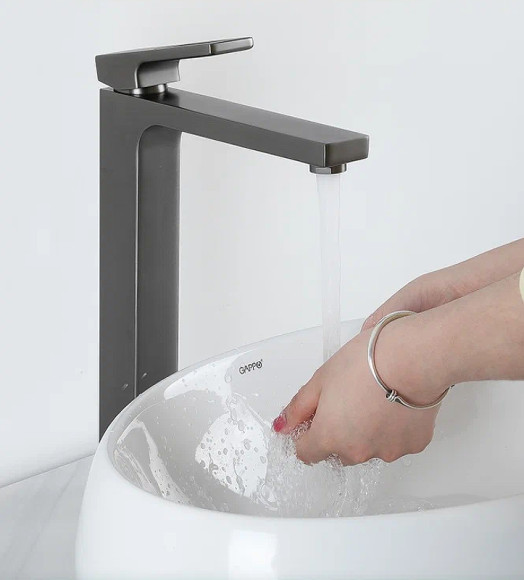 Смеситель для раковины Gappo G17-9 G1017-92 Оружейная сталь