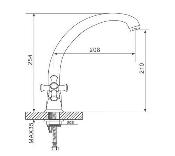 Смеситель для кухни Gappo G42 G4142 Хром Смеситель для кухни Gappo G42 G4142 Хром