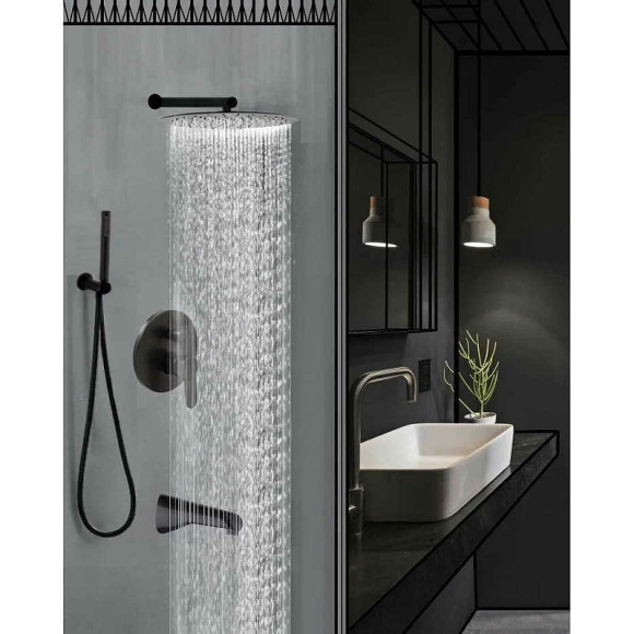 Душевая система ALMAes Marita TVZ-8833 Черная матовая Душевая система ALMAes Marita TVZ-8833 Черная матовая