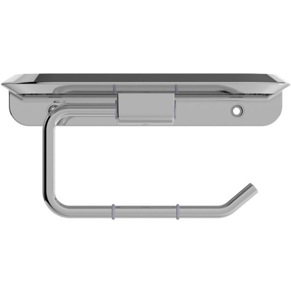 Держатель туалетной бумаги Cezares Liner LINER-PHM-01 с полкой Хром