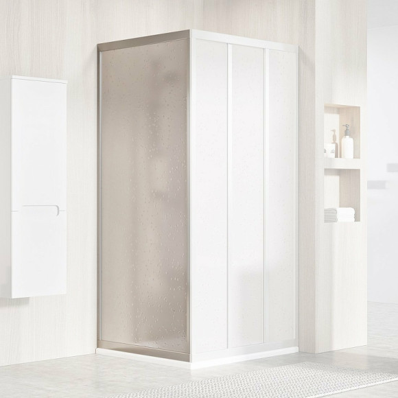 Душевая стенка Ravak Supernova APSS-80 94040UR211 профиль Сатин витраж пластик Pearl Душевая стенка Ravak Supernova APSS-80 94040UR211 профиль Сатин витраж пластик Pearl