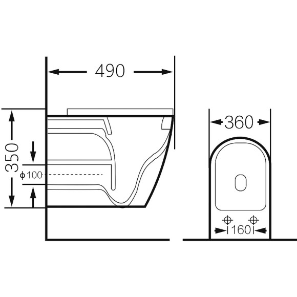 Унитаз Grossman GR-4455GWS (GR-4455GWLS) подвесной Золото Белый с сиденьем Микролифт
