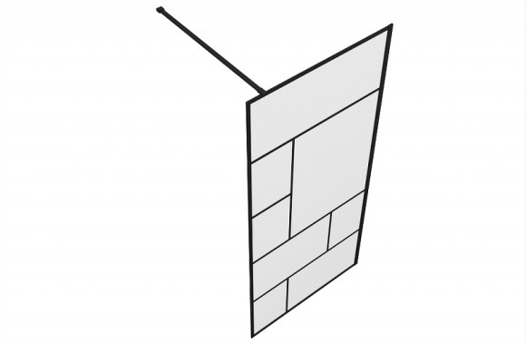 Душевая перегородка Bravat Black Line 90 BG090.6414B профиль Черный стекло прозрачное Душевая перегородка Bravat Black Line 90 BG090.6414B профиль Черный стекло прозрачное