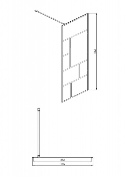 Душевая перегородка Bravat Black Line 90 BG090.6414B профиль Черный стекло прозрачное Душевая перегородка Bravat Black Line 90 BG090.6414B профиль Черный стекло прозрачное