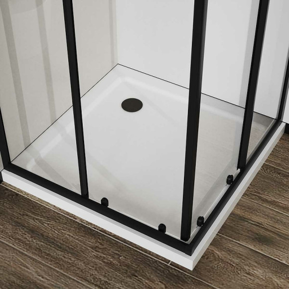 Душевой уголок Vincea City 100х80 VSS-5CT8010CLB профиль Черный стекло прозрачное