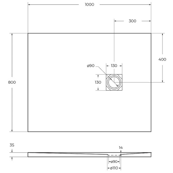 Душевой поддон из искусственного камня BelBagno Uno 100x80 TRAY-MR-UNO-AH-100/80-35-W Белый Душевой поддон из искусственного камня BelBagno Uno 100x80 TRAY-MR-UNO-AH-100/80-35-W Белый