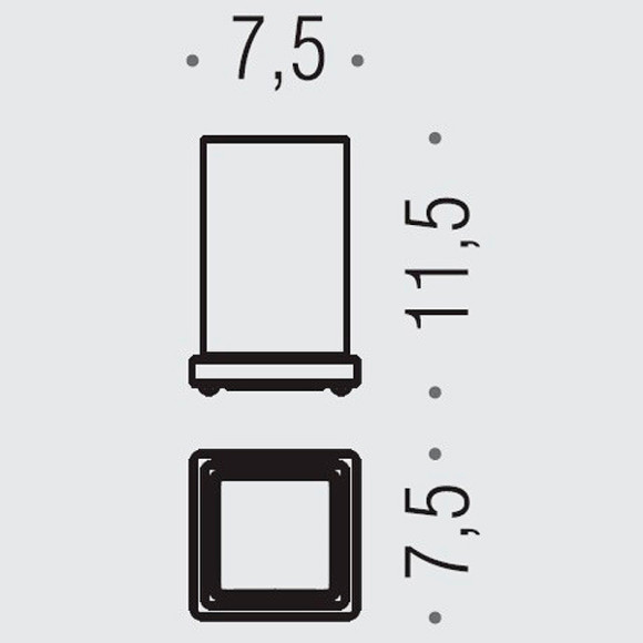 Стакан для зубных щеток Colombo Design Look B1641.HPS1-VAN Нержавеющая сталь