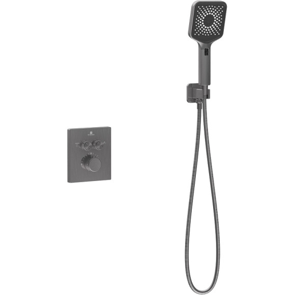 Душевая система Vincea Inspire VSFW-3I21MT4GM с термостатом Вороненая сталь