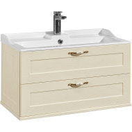 Тумба под раковину Aquaton Леон 80 1A186301LBPR0 подвесная Дуб бежевый