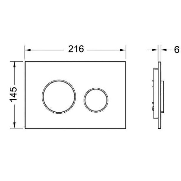 Инсталляция Tece Profil K440921 для подвесного унитаза с клавишей смыва Хром глянцевый