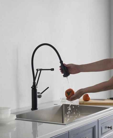 Смеситель для кухни Aquatek Европа AQ1388MB Черный матовый Смеситель для кухни Aquatek Европа AQ1388MB Черный матовый