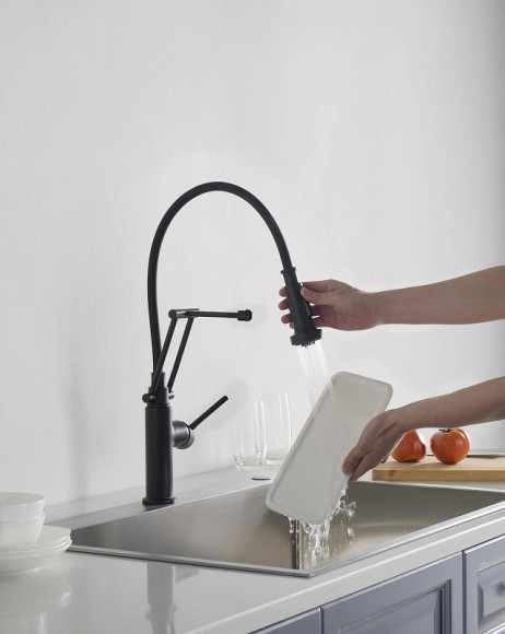 Смеситель для кухни Aquatek Европа AQ1388MB Черный матовый Смеситель для кухни Aquatek Европа AQ1388MB Черный матовый