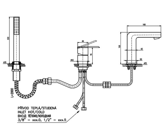 Смеситель на борт ванны Rav Slezak Loira LR565.5YZ Золото Смеситель на борт ванны Rav Slezak Loira LR565.5YZ Золото