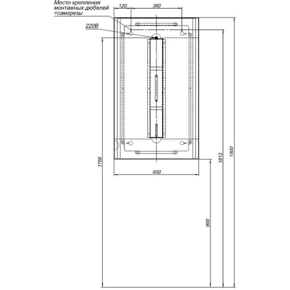 Зеркало Allen Brau Infinity 60 1.21019.WT с подсветкой Белое с сенсорным выключателем Зеркало Allen Brau Infinity 60 1.21019.WT с подсветкой Белое с сенсорным выключателем
