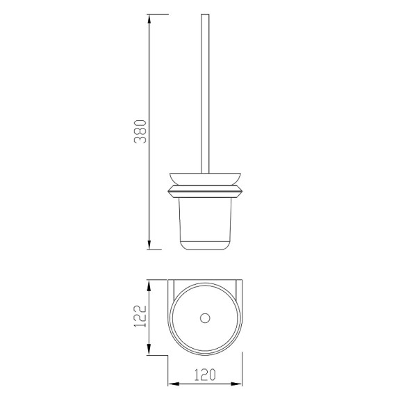 Ершик для унитаза Abber Nord AA1532 Хром