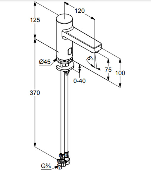 Смеситель для раковины Kludi Zenta 3820205 Хром Смеситель для раковины Kludi Zenta 3820205 Хром