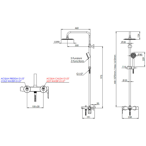 Душевая система Remer Infinity I34AUFD25 Хром Душевая система Remer Infinity I34AUFD25 Хром