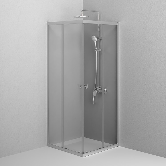 Душевой уголок AM.PM Sunny 80х80 W87G-403-8080-MT профиль Хром матовый стекло прозрачное Душевой уголок AM.PM Sunny 80х80 W87G-403-8080-MT профиль Хром матовый стекло прозрачное