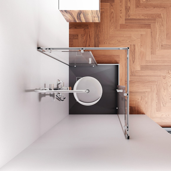 Душевой уголок AM.PM Sunny 80х80 W87G-403-8080-MT профиль Хром матовый стекло прозрачное Душевой уголок AM.PM Sunny 80х80 W87G-403-8080-MT профиль Хром матовый стекло прозрачное