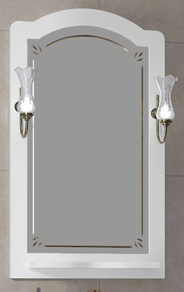 Зеркало Opadiris Лоренцо 60 00-00007043 Белое матовое с выключателем