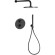 Душевая система Paffoni Light KITLIQ018NOKING с термостатом Черная матовая