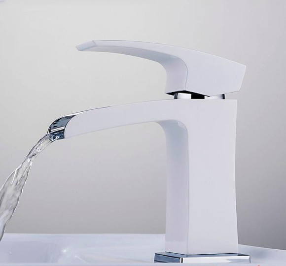 Смеситель для раковины Gappo G07 G1007-30 Белый Хром Смеситель для раковины Gappo G07 G1007-30 Белый Хром