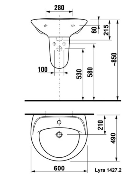 Раковина Jika Lyra 60 1427.2.000.104.9 Белый Раковина Jika Lyra 60 1427.2.000.104.9 Белый