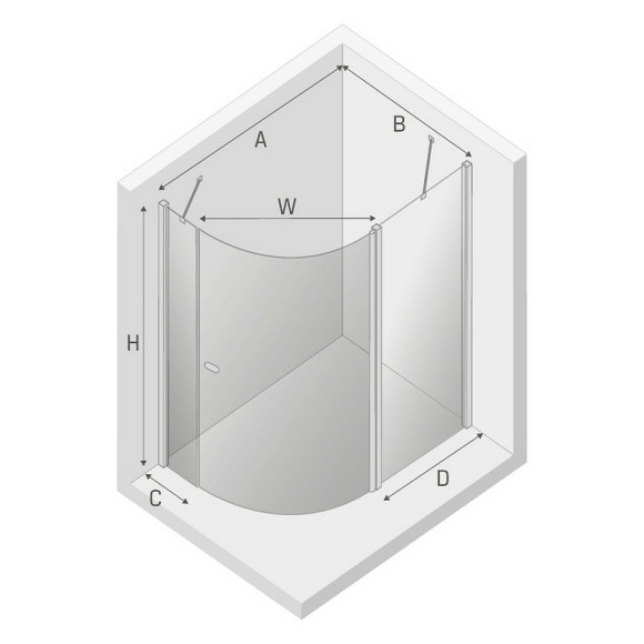 Душевой уголок New Trendy New Soleo Chrome 120х85 K-0422 профиль Хром стекло прозрачное Душевой уголок New Trendy New Soleo Chrome 120х85 K-0422 профиль Хром стекло прозрачное