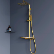 Душевая система RGW Shower Panels SP-34G 51140134-06 с термостатом Золото браш