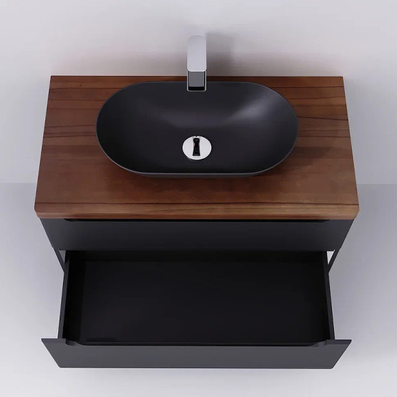 Столешница под раковину Jorno Wood 100 Wood.06.100/DW Темное дерево Столешница под раковину Jorno Wood 100 Wood.06.100/DW Темное дерево