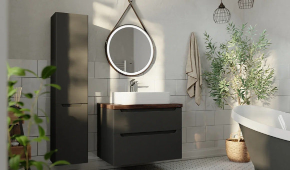 Столешница под раковину Jorno Wood 100 Wood.06.100/DW Темное дерево Столешница под раковину Jorno Wood 100 Wood.06.100/DW Темное дерево