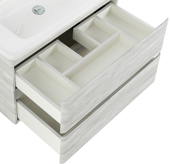 Тумба под раковину BelBagno 80 ALBANO-CER-800-2C-SO-RVB подвесная Rovere Vintage Bianco