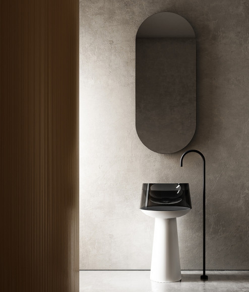 Раковина Abber Kristall 50 AT2706White-Onyx Белая Черная Раковина Abber Kristall 50 AT2706White-Onyx Белая Черная