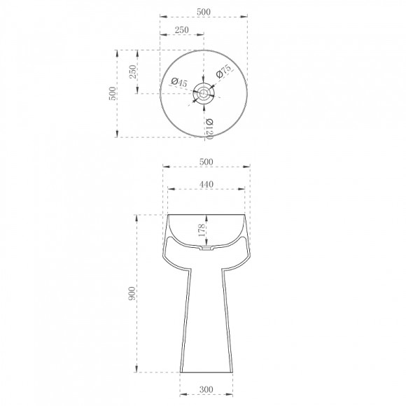 Раковина Abber Kristall 50 AT2706White-Onyx Белая Черная Раковина Abber Kristall 50 AT2706White-Onyx Белая Черная
