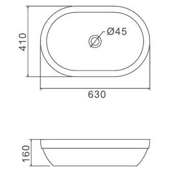 Раковина-чаша Gappo 63 GT301 Белая Раковина-чаша Gappo 63 GT301 Белая