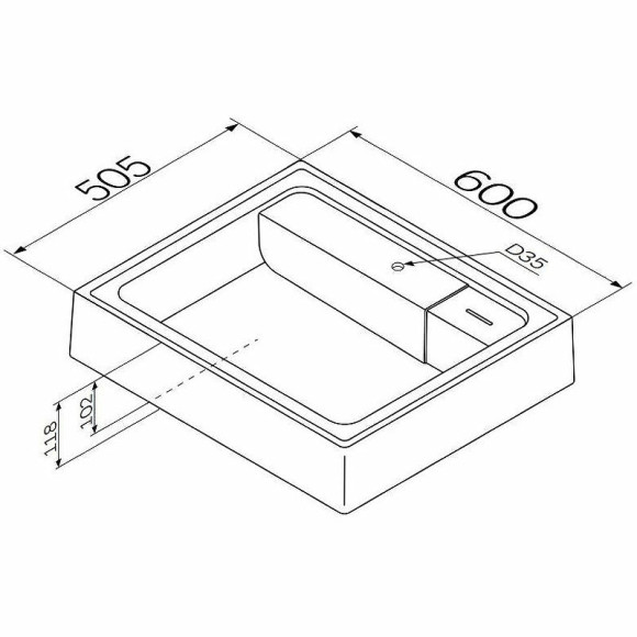 Раковина AM.PM X-Joy 60 M85AWCC0602WG на стиральную машину Белая