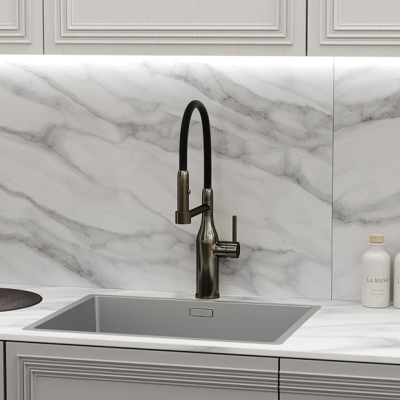 Смеситель для кухни Sancos Pride SC4011GG Вороненая сталь Черный