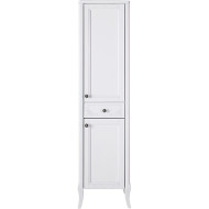 Шкаф пенал ASB-Woodline Салерно 40 9700 Белый с патиной Серебро