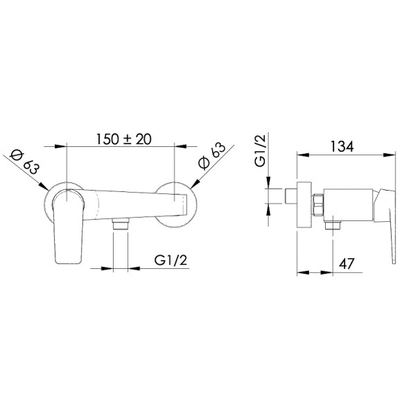 Смеситель для душа Remer Dream D33 Хром Смеситель для душа Remer Dream D33 Хром