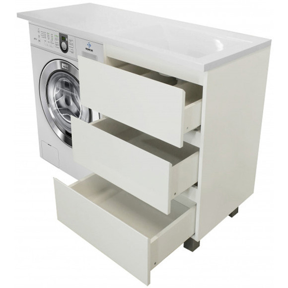 Тумба с раковиной Эстет Dallas Luxe 110 R ФР-00002019 Белая