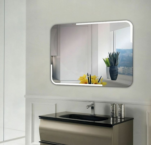 Зеркало Relisan Emma 800х600 Гл000024362 с подсветкой с сенсорным выключателем, увеличением и часами Зеркало Relisan Emma 800х600 Гл000024362 с подсветкой с сенсорным выключателем, увеличением и часами