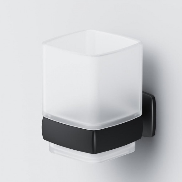 Комплект мебели для ванной AM.PM Gem 75 BK90GN подвесной Черный матовый со смесителем для раковины и аксессуарами