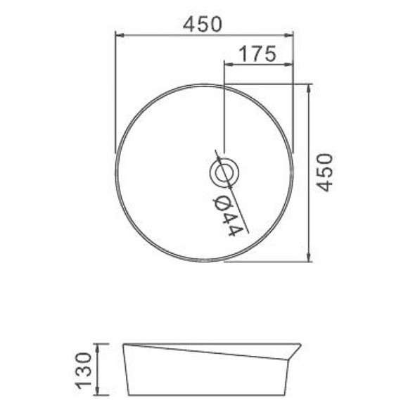 Раковина-чаша Gappo 45 GT101 Белая Раковина-чаша Gappo 45 GT101 Белая